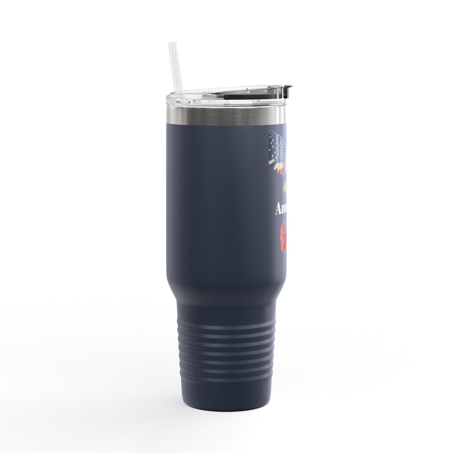 American Badass Patriotic Eagle – 40oz Insulated Travel Mug