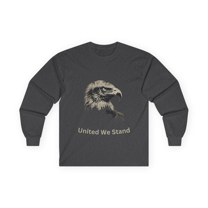 United We Stand text on a Long-Sleeve Tee