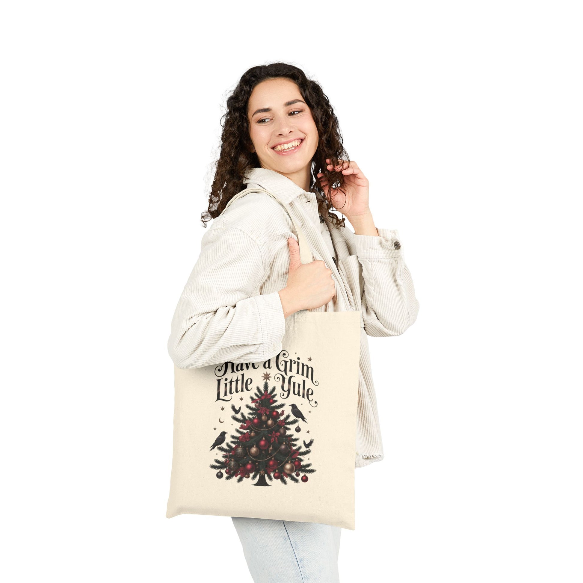 Have a Grim Little Yule on a Canvas Tote Bag