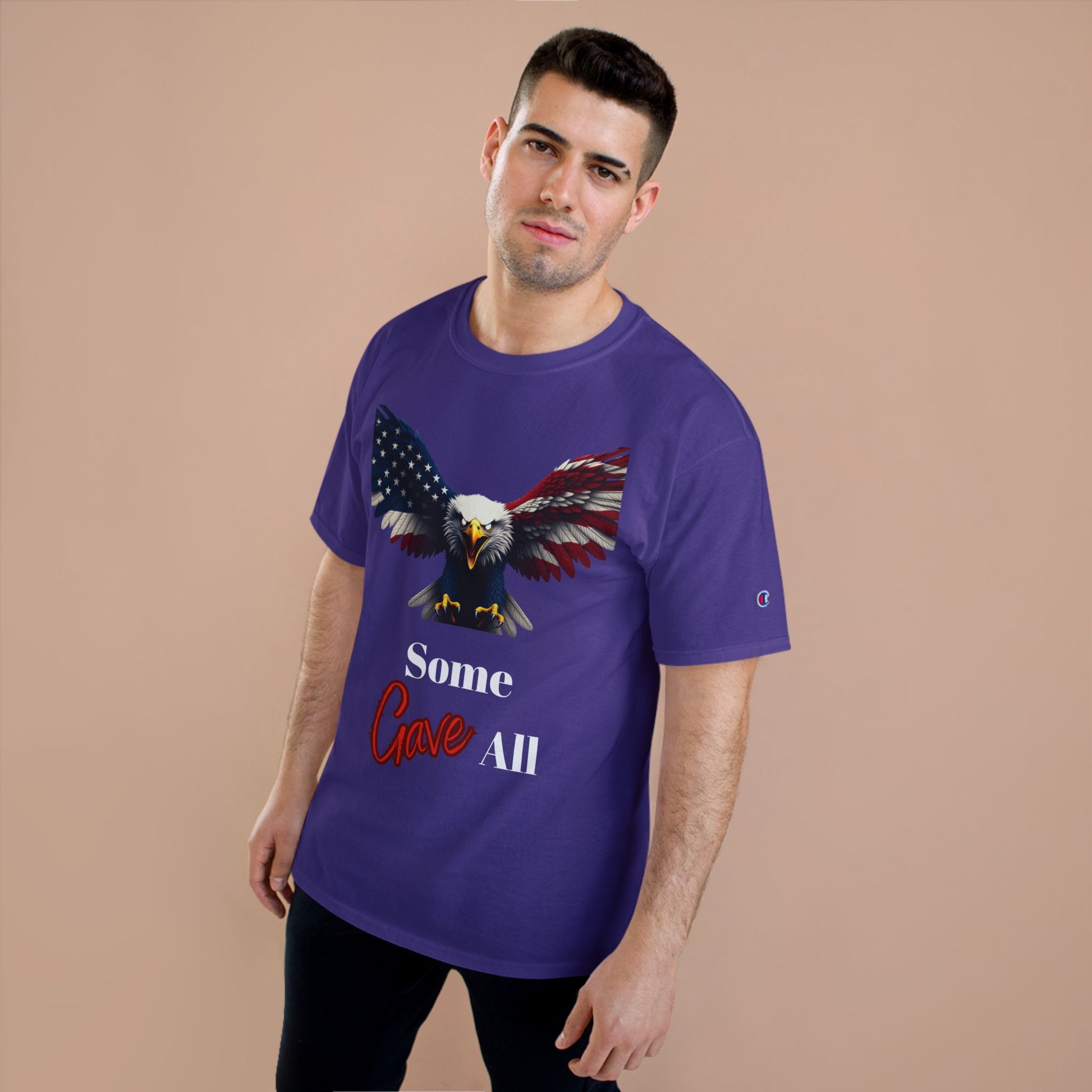 Some Gave All Patriotic Eagle on a Champion T-shirt