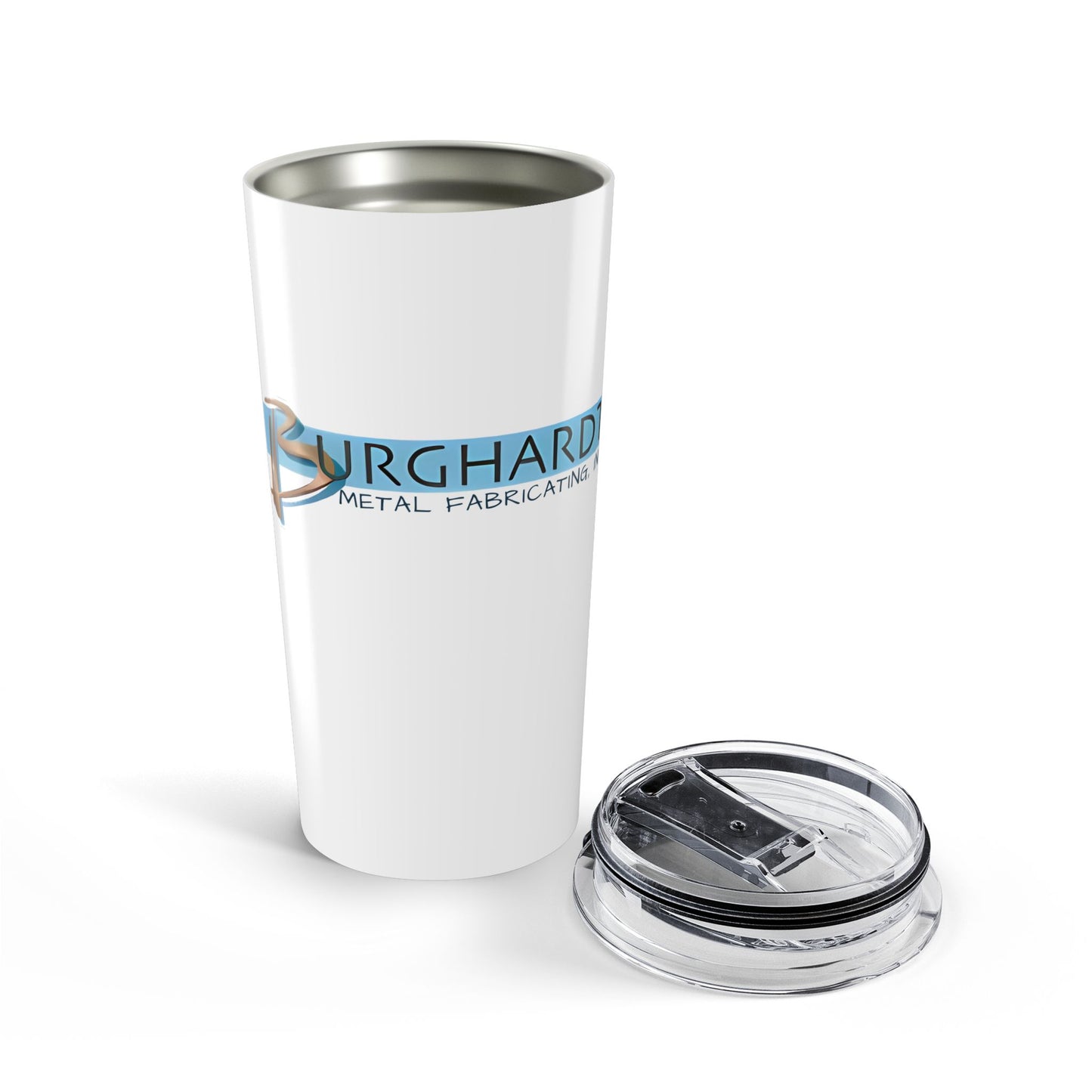 Burghardt Metal Fabricating, Inc., logo on a 20oz Stainless Steel Tumbler