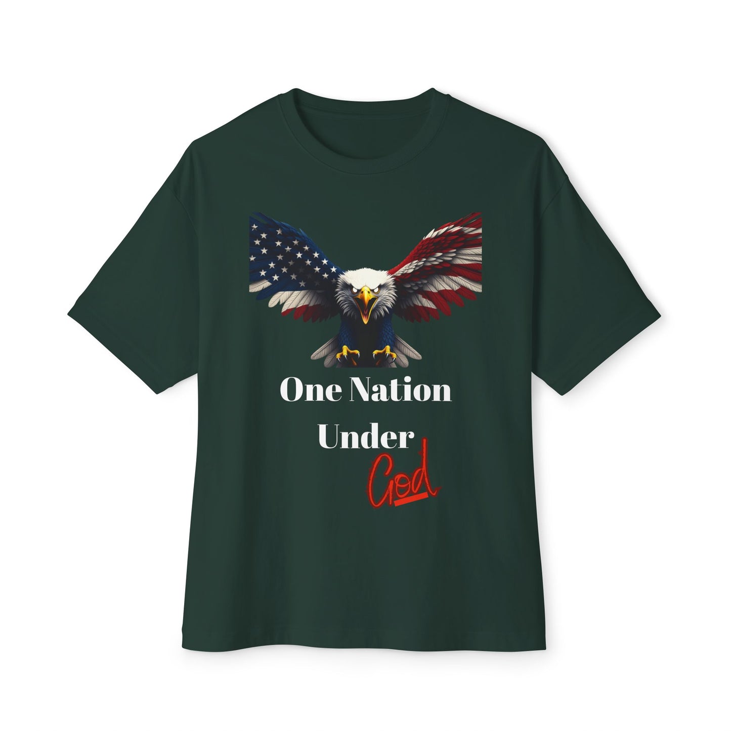 One Nation Under God Patriotic Eagle on a Premium Tee
