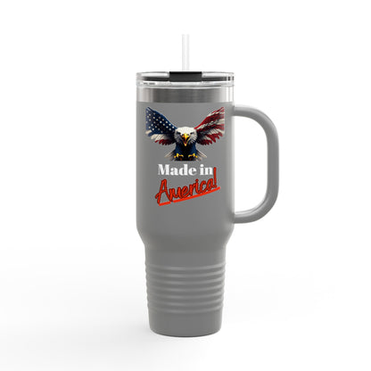Made In America Patriotic Eagle on a 40oz tumbler