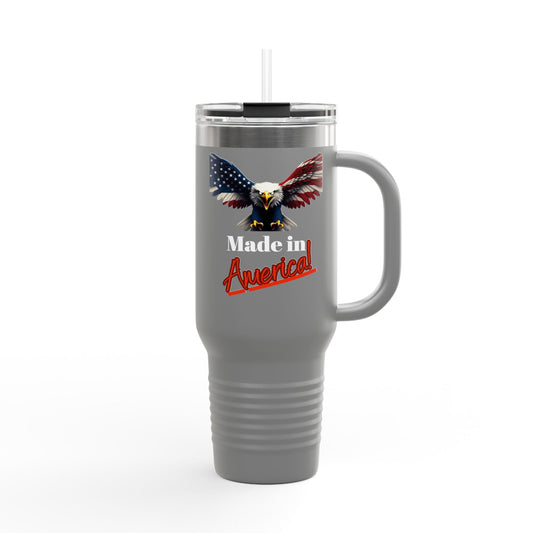 Made In America Patriotic Eagle on a 40oz tumbler