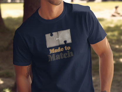 Made to Match Jigsaw Puzzle Piece Graphic Shirt