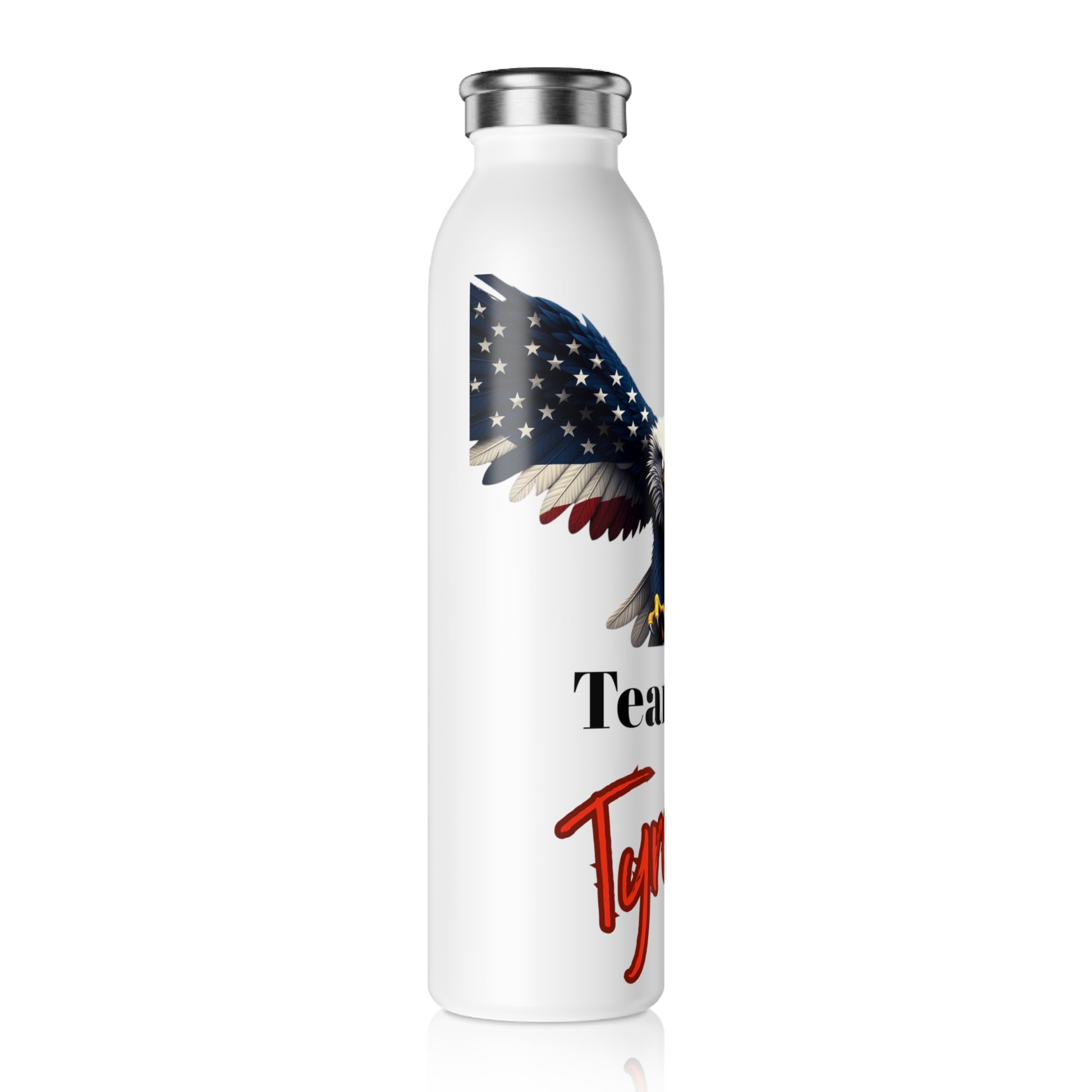 Tears For Tyrants Patriotic Eagle on a 20oz Stainless Steel Water Bottle