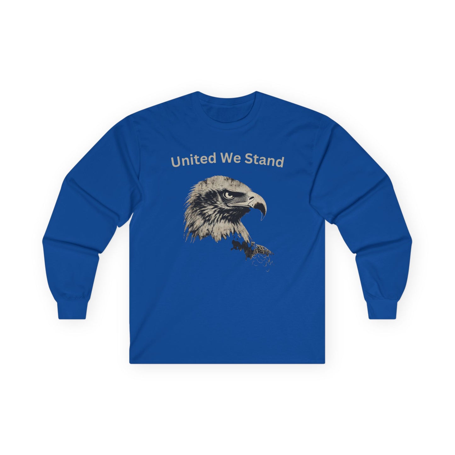 United We Stand text on a Long-Sleeve Tee