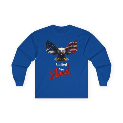 United We Stand Patriotic Eagle on a long sleeve tee