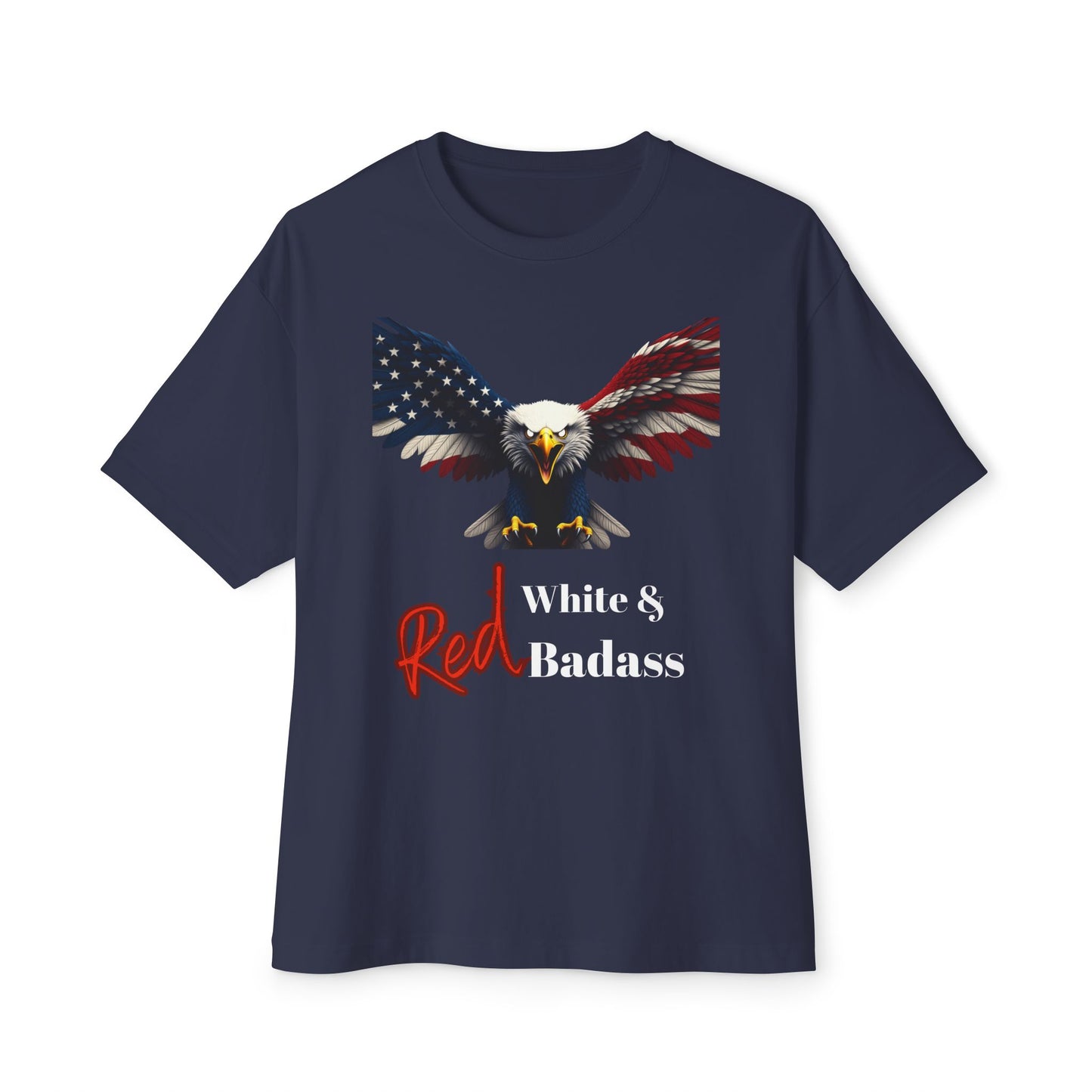 Red White & Badass Patriotic Eagle on a Premium Tee