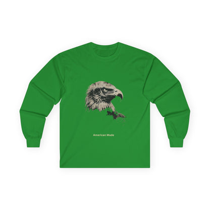 American Made text on a Long-Sleeve Tee