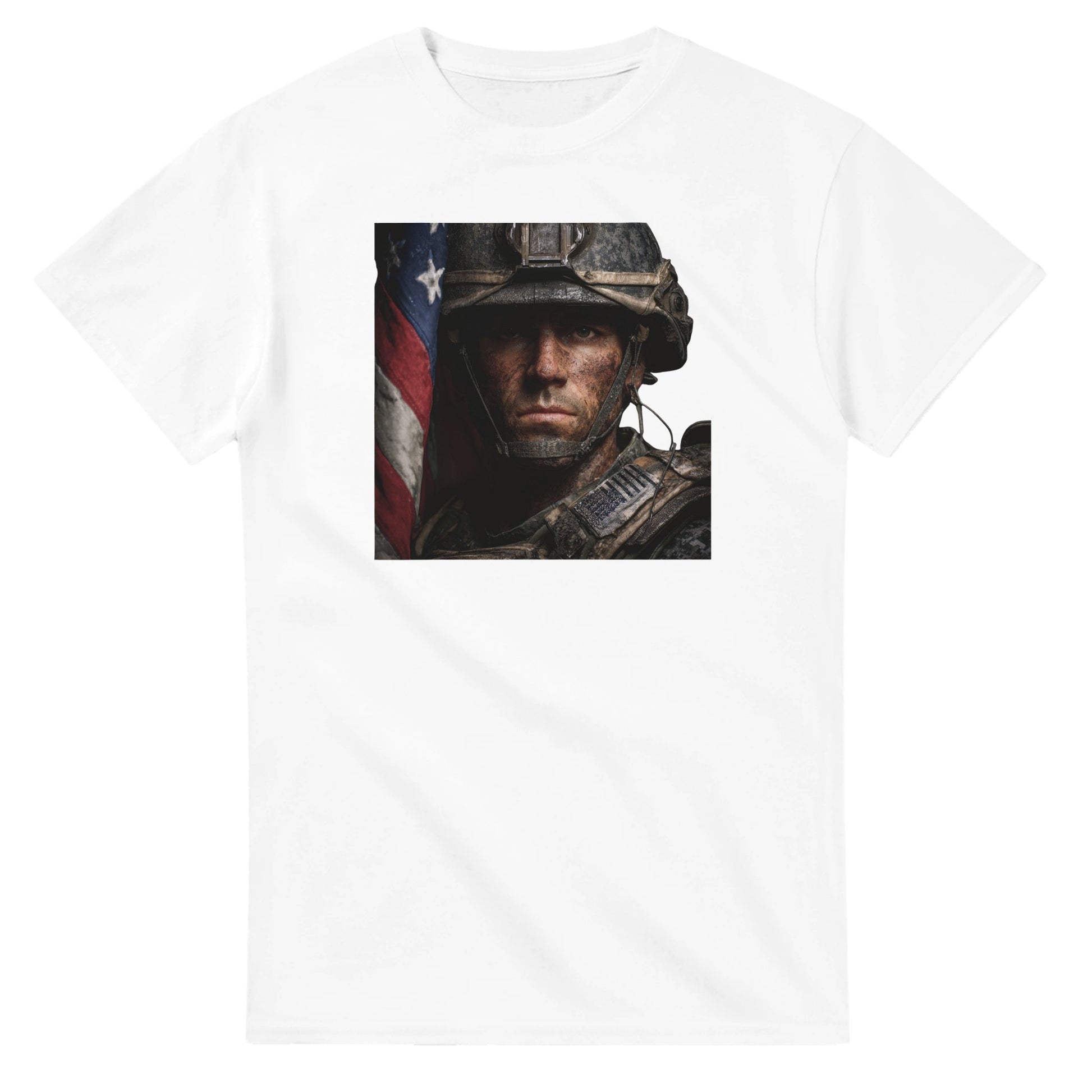 Patriotic Spirit Classic Fit on a heavyweight t-shirt