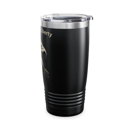 Strength in Liberty text at the top of a 20oz Insulated Tumbler