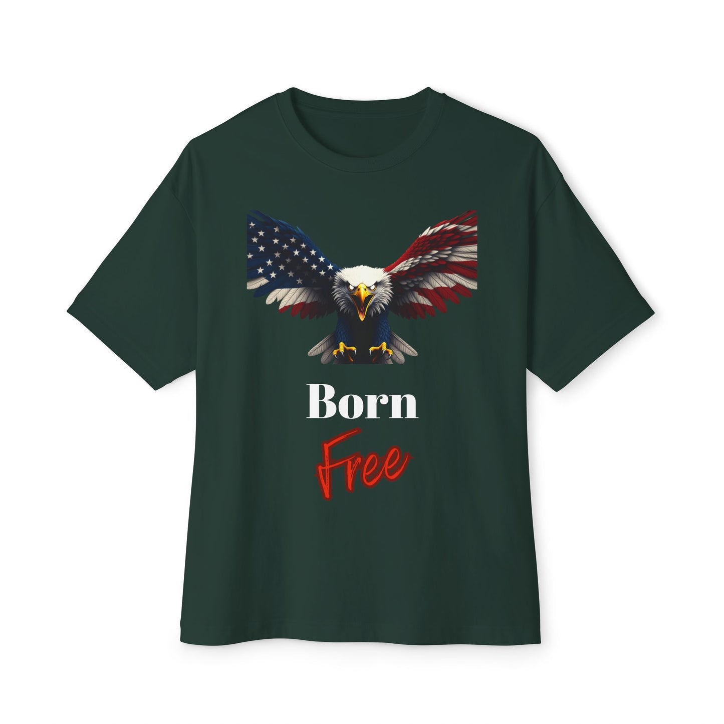 Born Free Patriotic Eagle on a Premium Tee