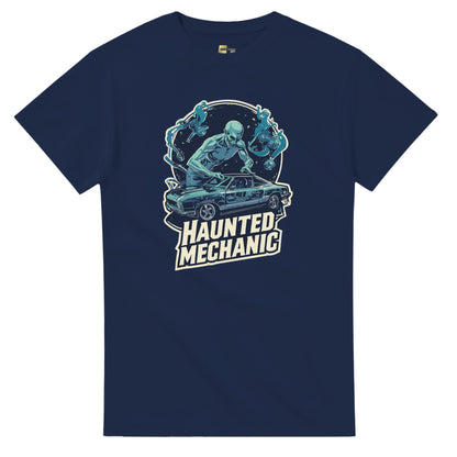 Haunted Mechanic graphic design on a Heavyweight T-shirt