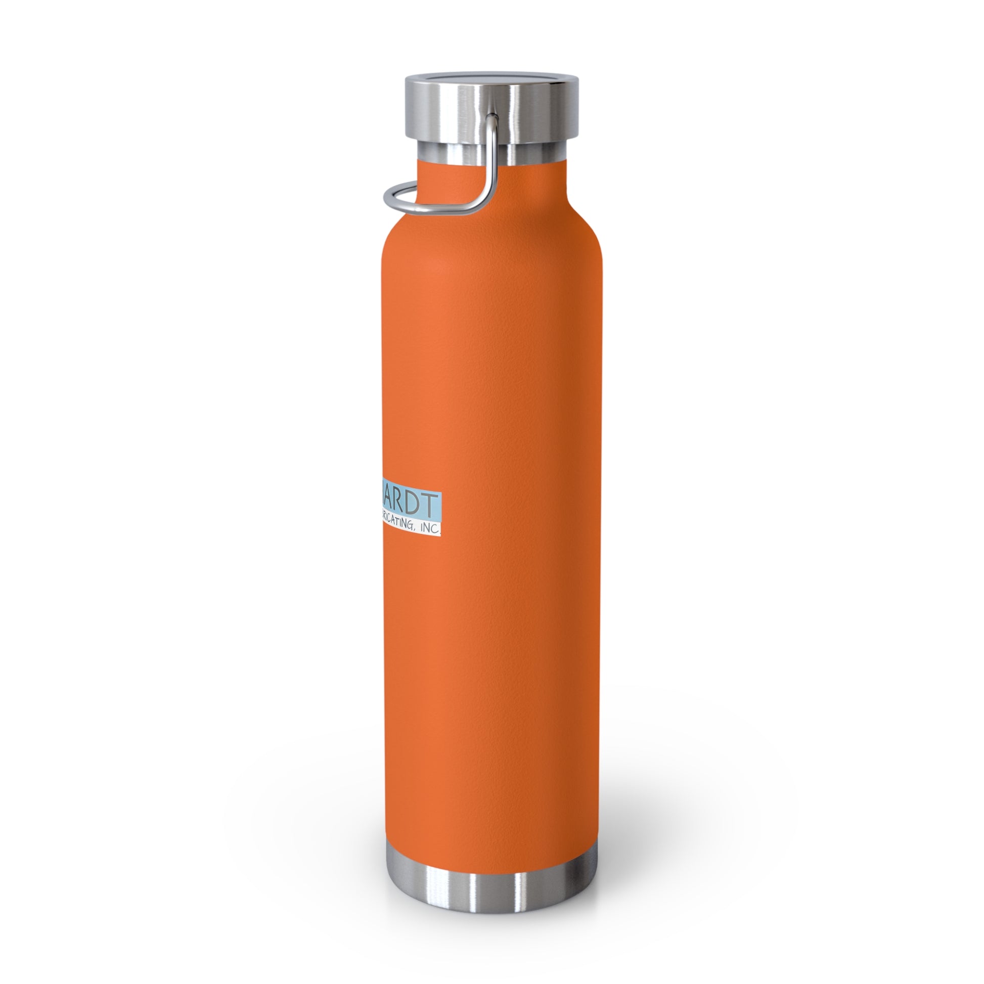 Burghardt Metal Fabricating, Inc., logo on a  22oz Copper Insulated Water Bottle