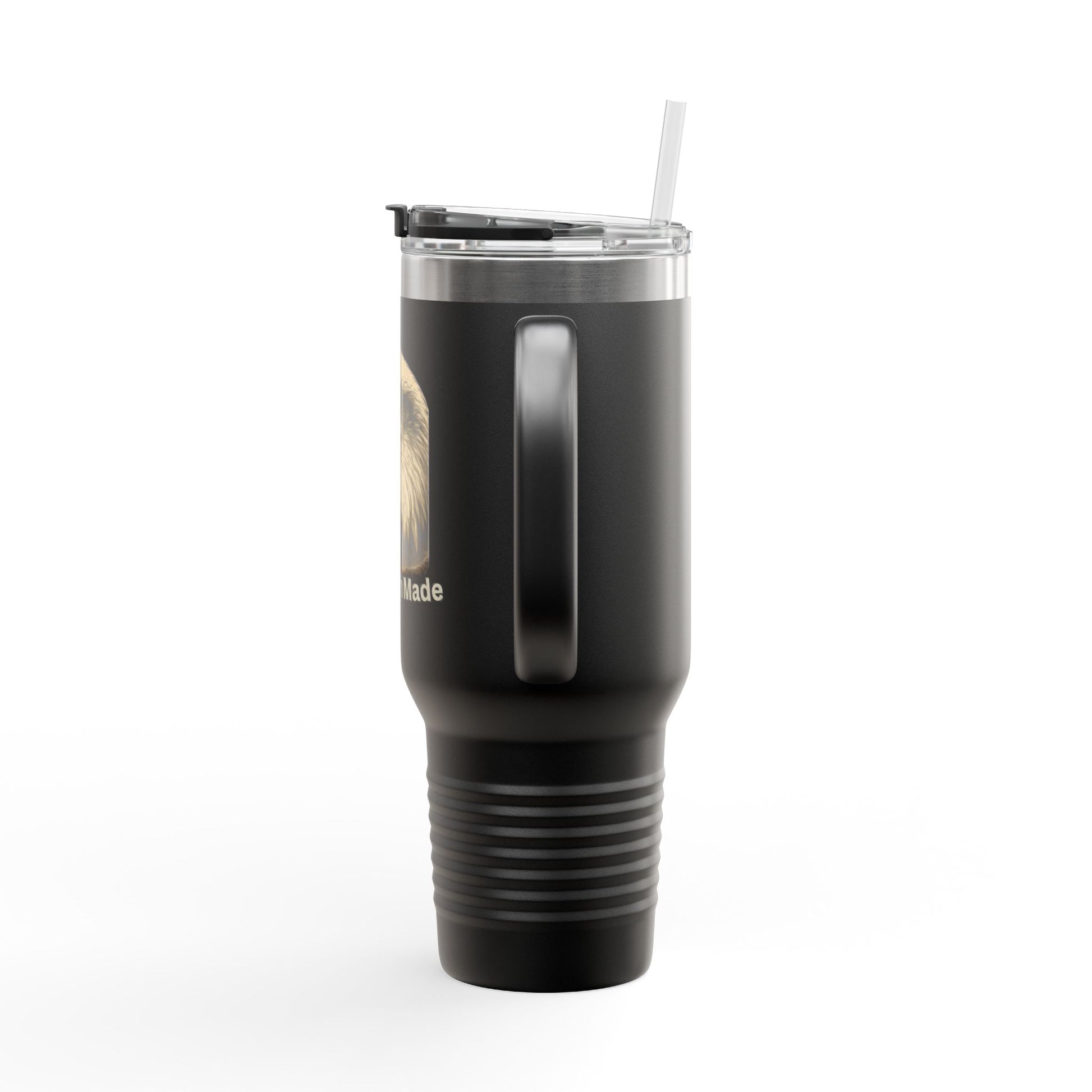 American Made text on the bottom of a  40oz Insulated Travel Mug