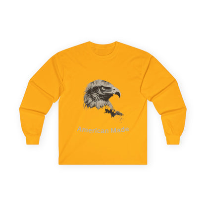American Made text on a Long-Sleeve Tee