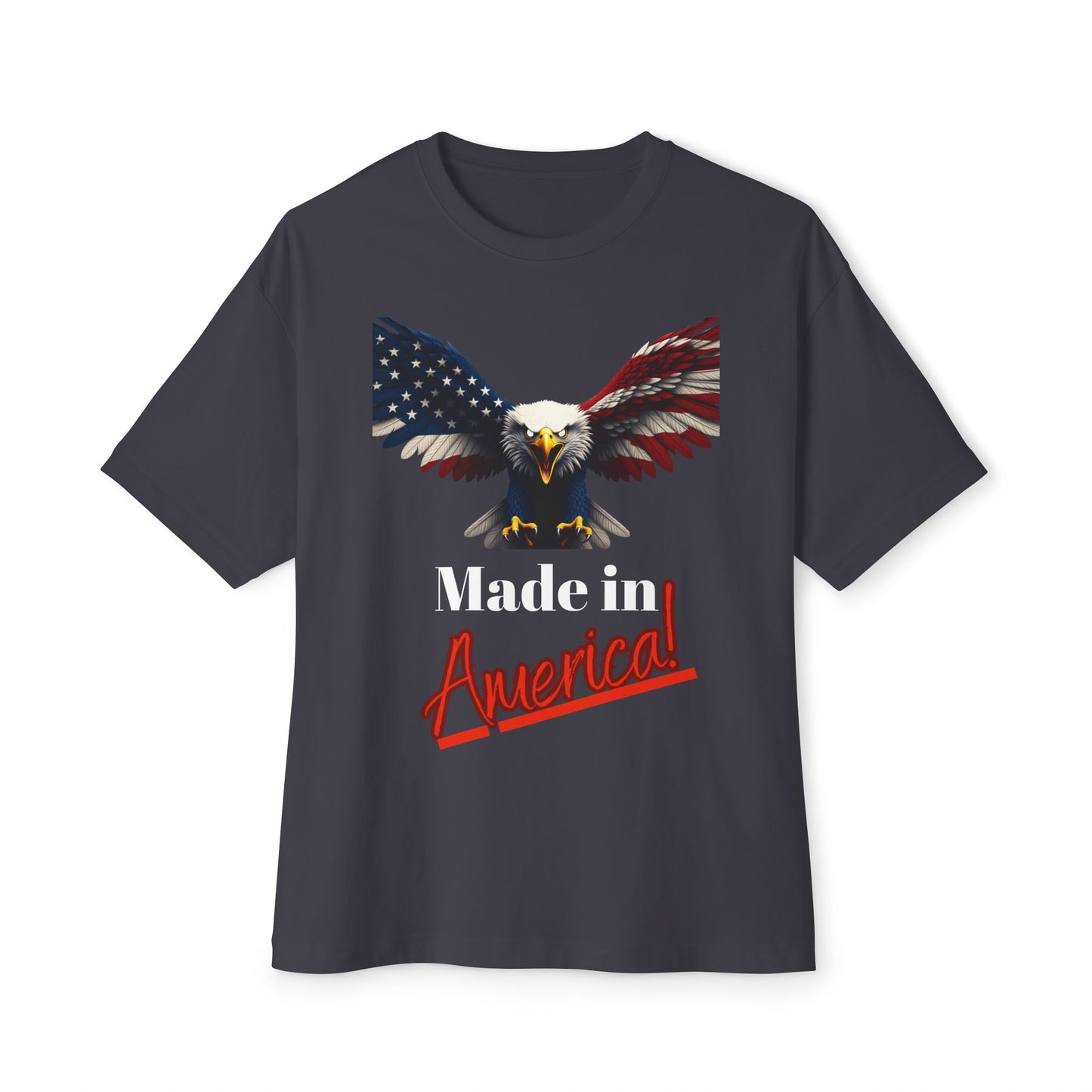 Made In America Patriotic Eagle on a Premium Tee