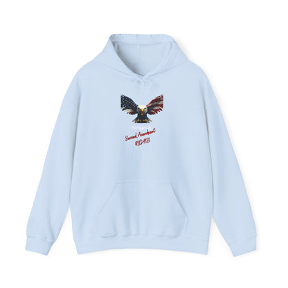 Stars & 2nd Amendment Rights Patriotic Eagle on a Pullover Hoodie