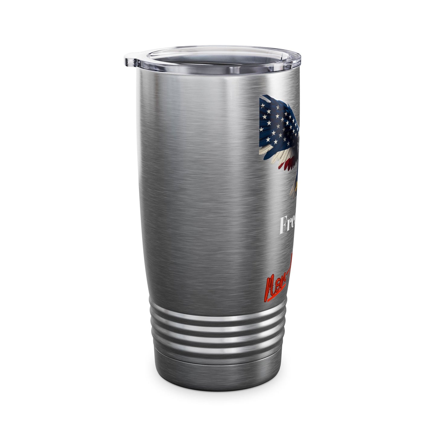 Freedom Non-Negotiable Patriotic Eagle on a 20oz Insulated Tumbler