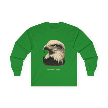 Águila grabada - Fuerza en la libertad - Silencioso - Camiseta de manga larga