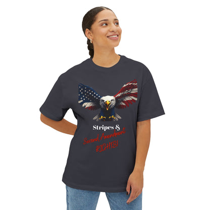 Stars & 2nd Amendment Rights Patriotic Eagle on a Premium Tee