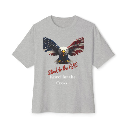 Stand For The Flag Kneel For The Cross Patriotic Eagle on a Premium Tee