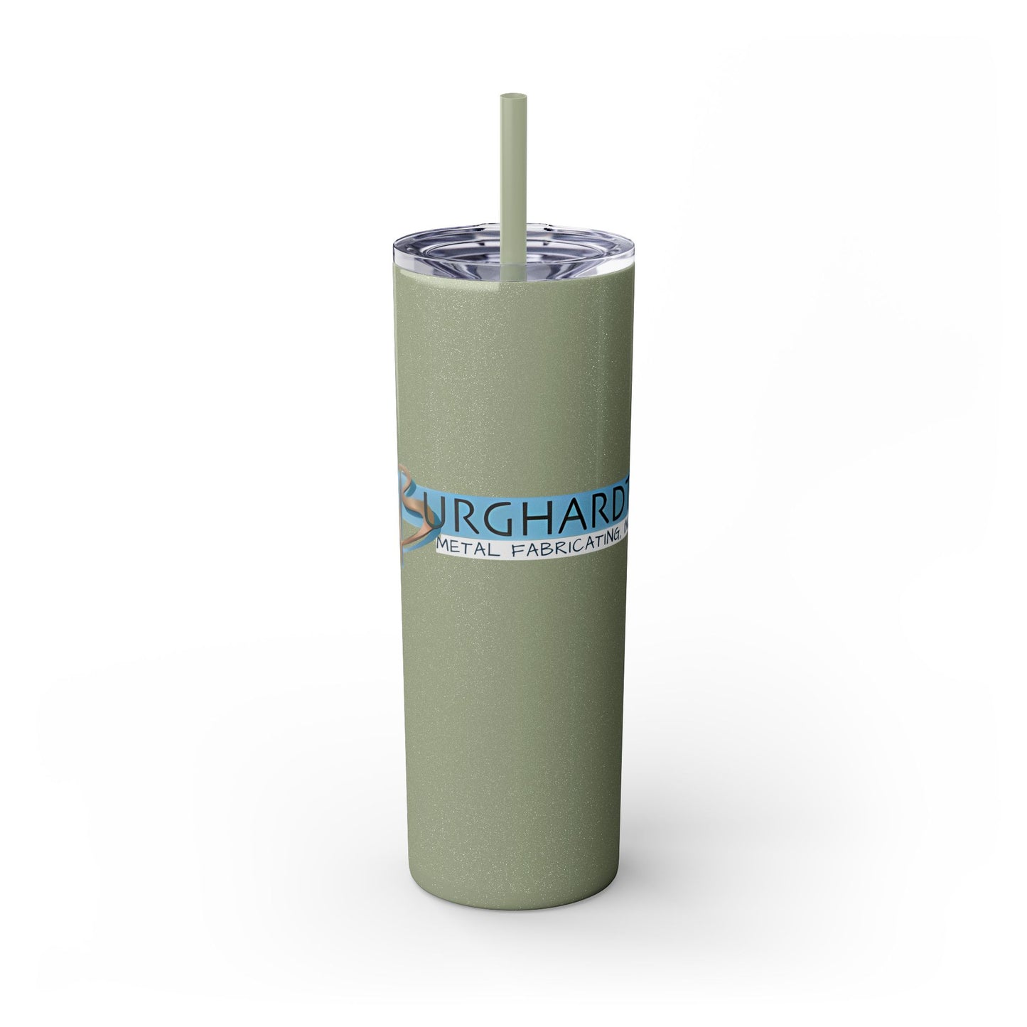 Burghardt Metal Fabricating, Inc., logo on a 20oz Skinny Tumbler