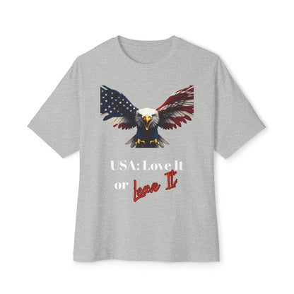 USA Love It Or Leave It Patriotic Eagle on a Premium Tee