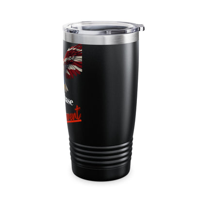 Not A Phase It's Permanent Patriotic Eagle on a 20oz Insulated Tumbler