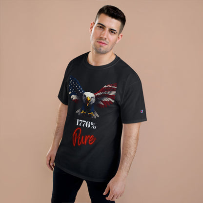 1776% Pure Patriotic Eagle on a Champion T-shirt