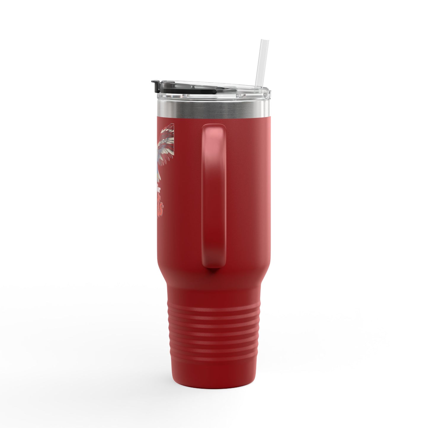 Tears For Tyrants Patriotic Eagle on a 40oz tumbler