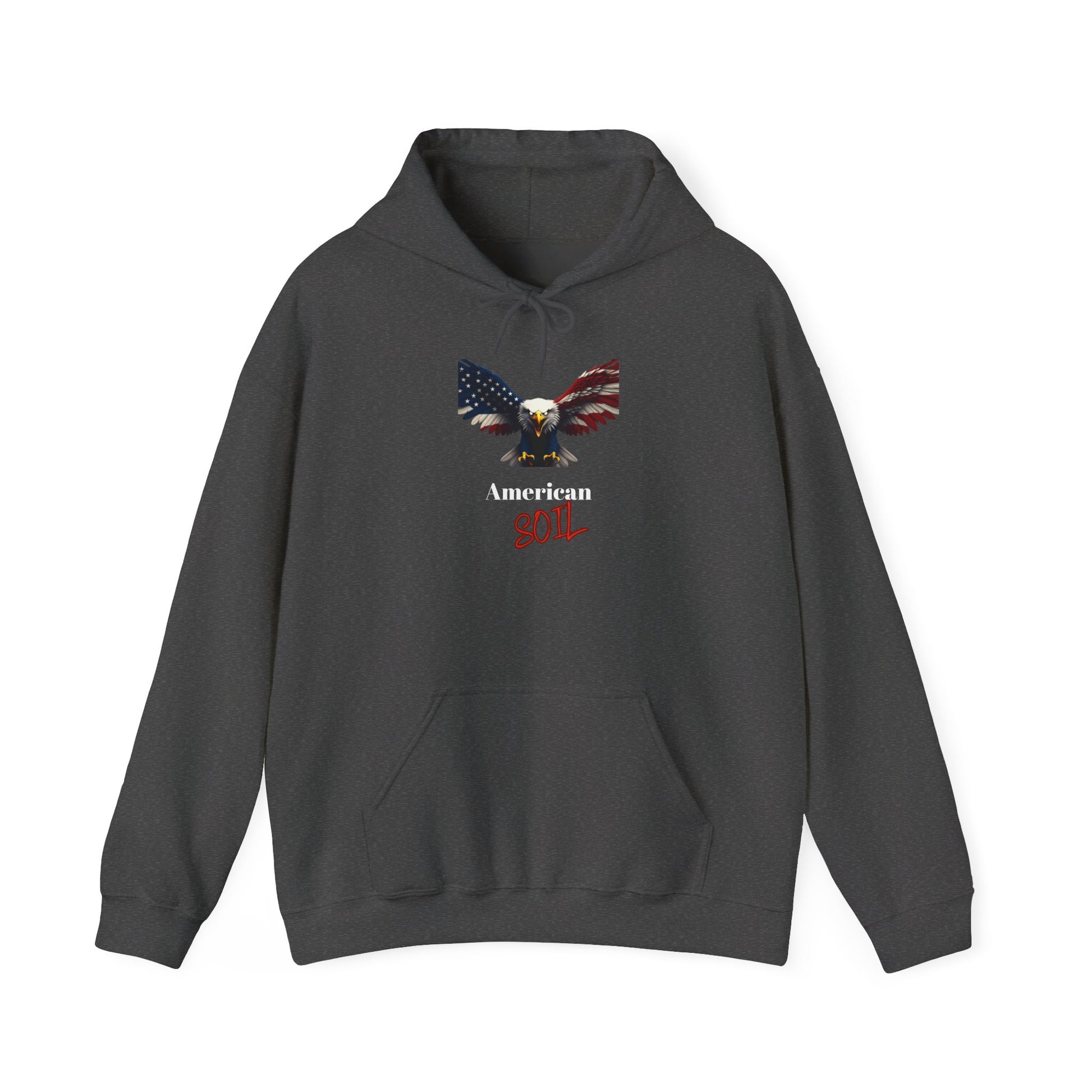 American Soil Patriotic Eagle on a Pullover Hoodie