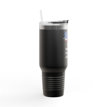 Home Of The Free Patriotic Eagle on a 40oz tumbler