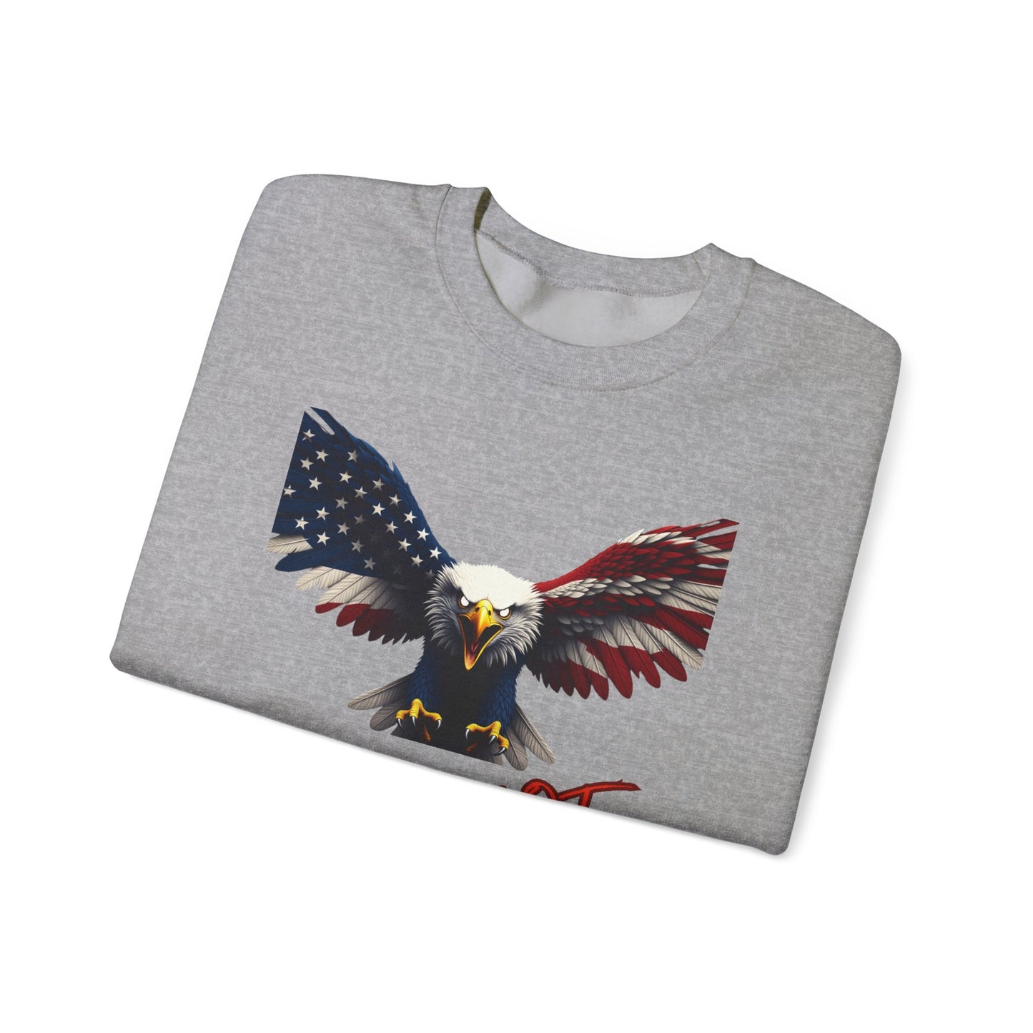 Shall Not Be Infringed Patriotic Eagle text on a Crewneck Sweatshirt