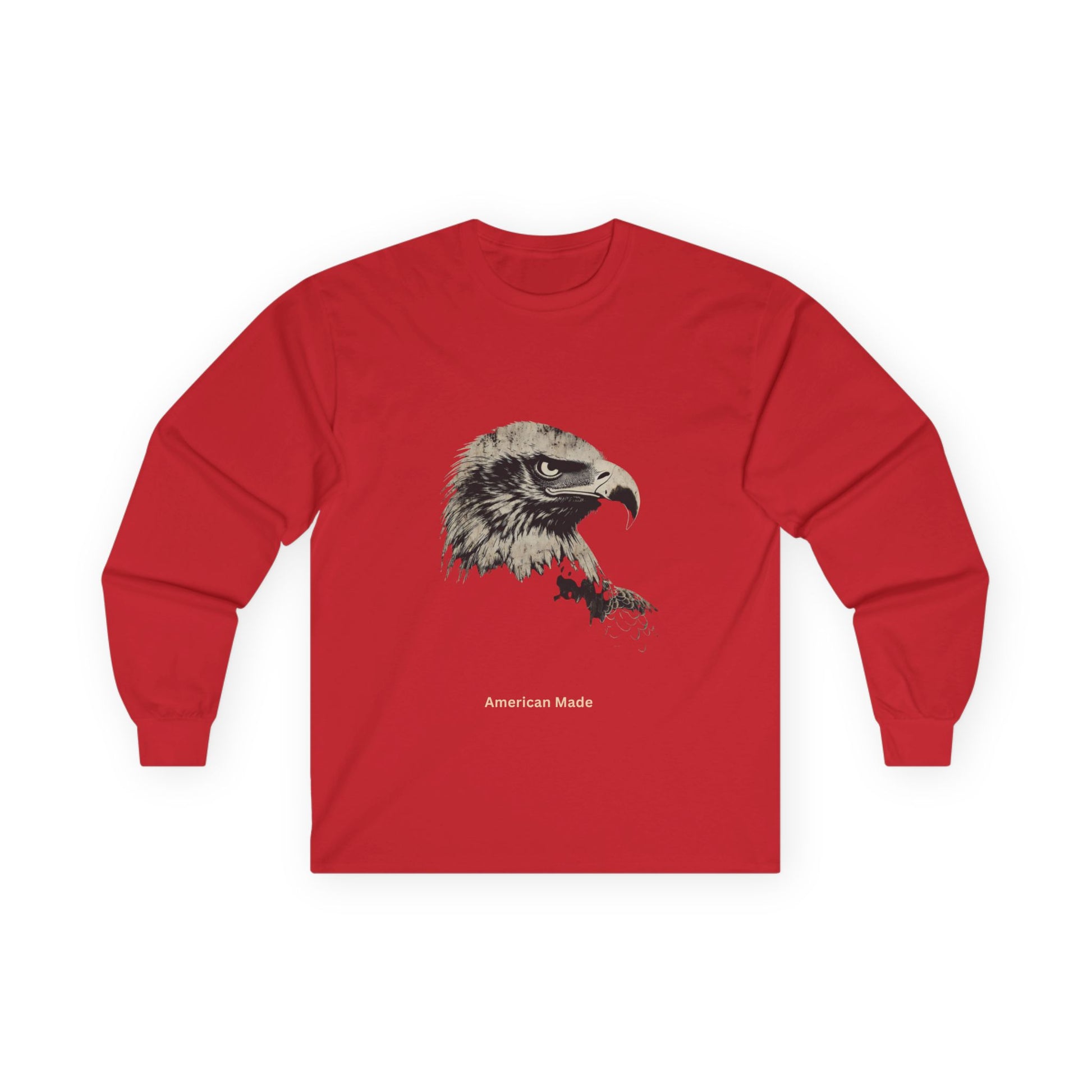 American Made text on a Long-Sleeve Tee