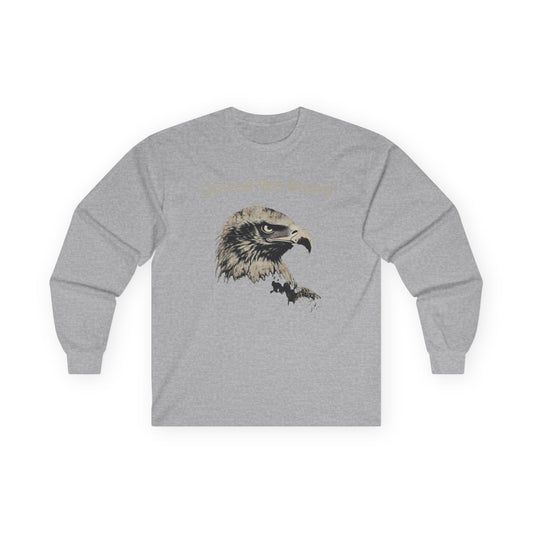 United We Stand text on a Long-Sleeve Tee