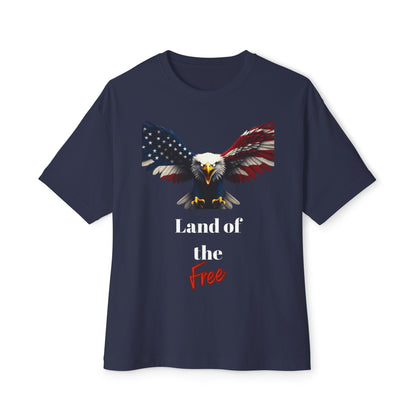Land Of The Free Patriotic Eagle on a Premium Tee