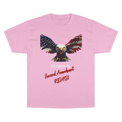 Stars & 2nd Amendment Rights Patriotic Eagle on a Champion T-shirt
