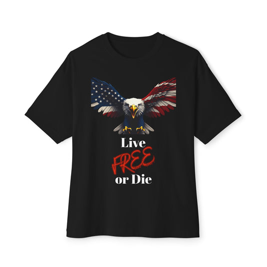 Live Free Or Die Patriotic Eagle on a Premium Tee