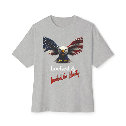 Locked & Loaded For Liberty Patriotic Eagle on a Premium Tee