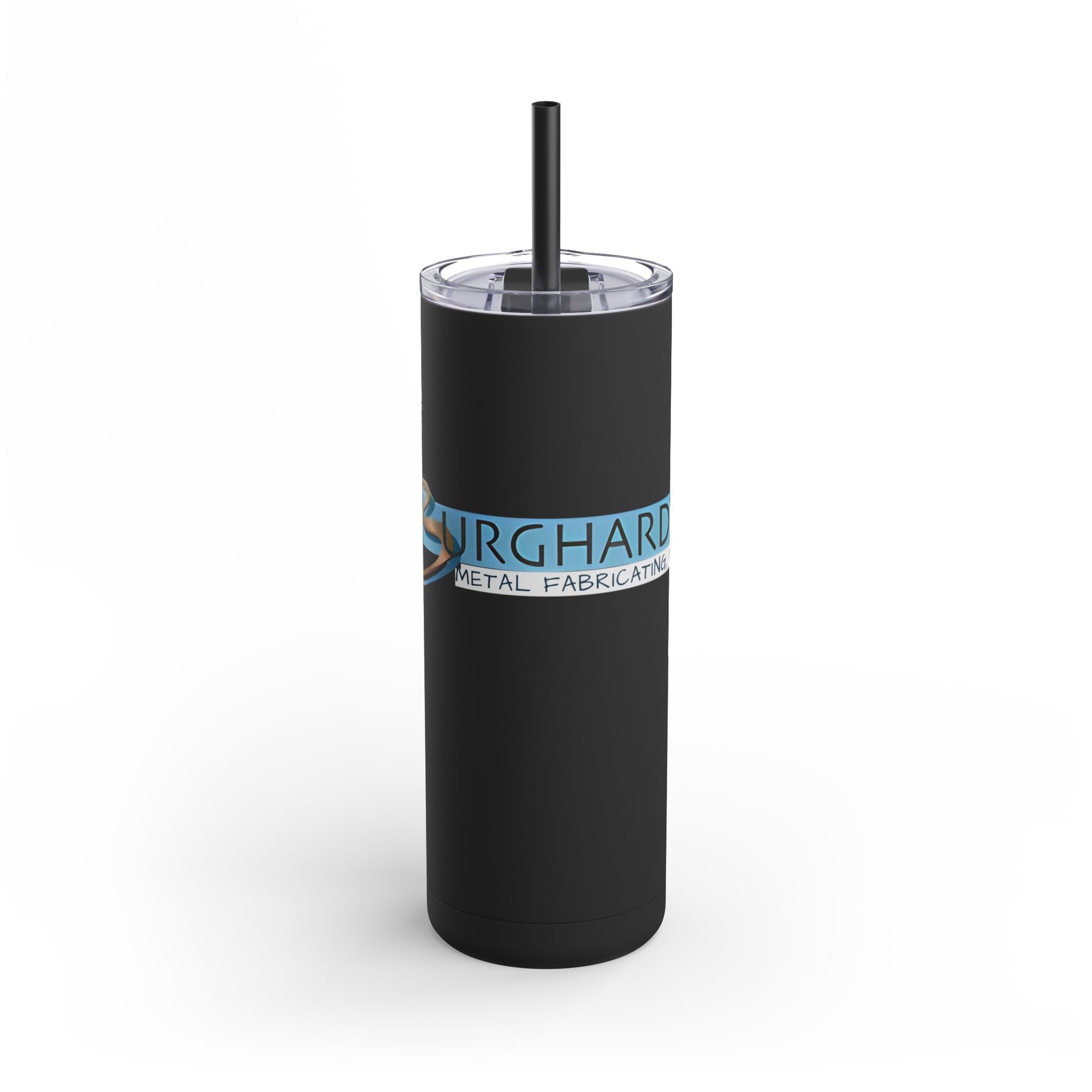 Burghardt Metal Fabricating, Inc., logo on a 20oz Insulated Skinny Tumbler