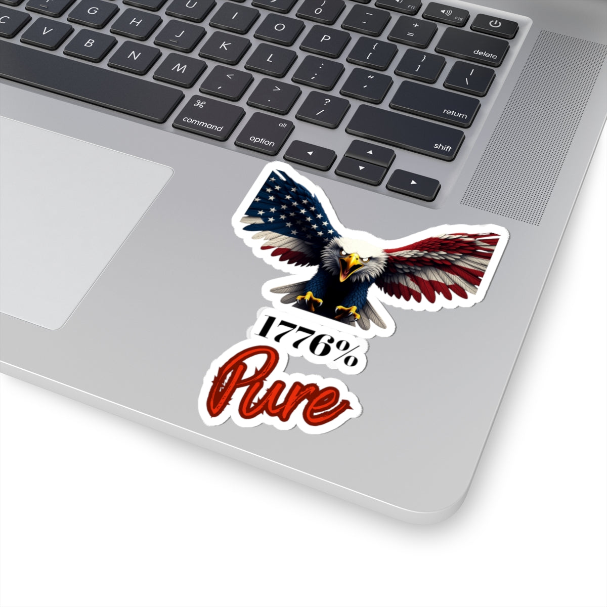 1776% Pure Patriotic Eagle on a Kiss-Cut Stickers