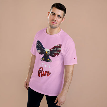 1776% Pure Patriotic Eagle on a Champion T-shirt