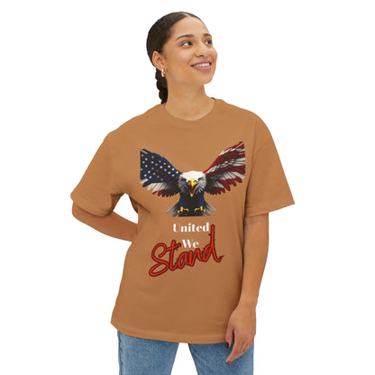United We Stand Patriotic Eagle on a Premium Tee
