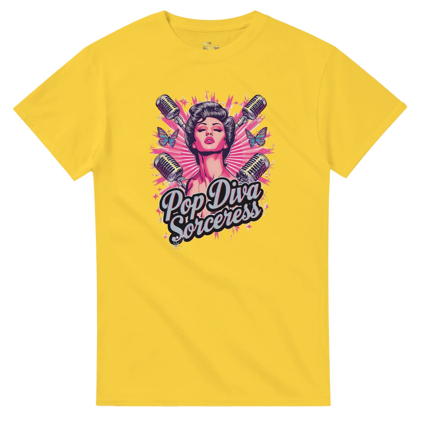 Pop Diva Sorceress graphic design on a Heavyweight T-shirt