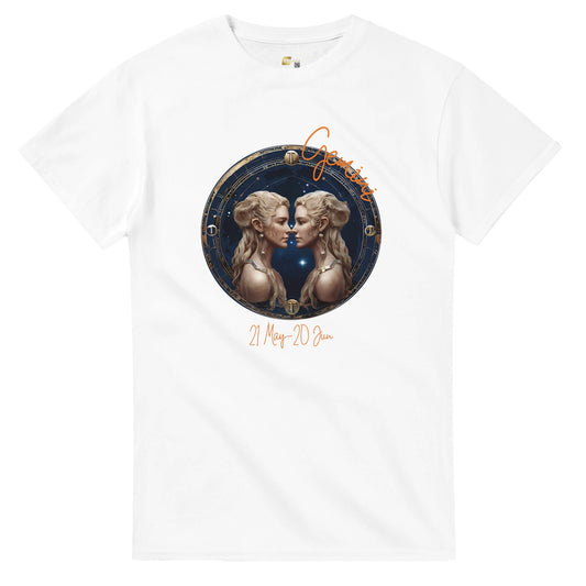 heavyweight crewneck t-shirt Astrology gemini twins personalized