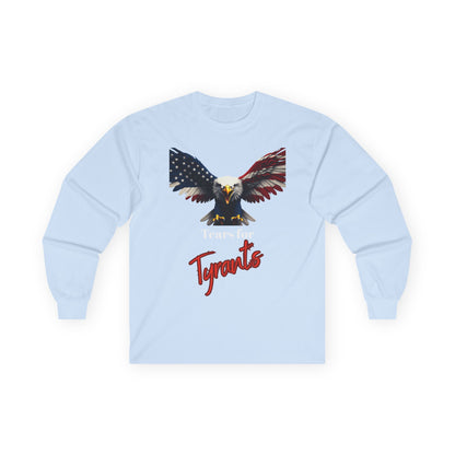 Tears For Tyrants Patriotic Eagle on a long sleeve tee