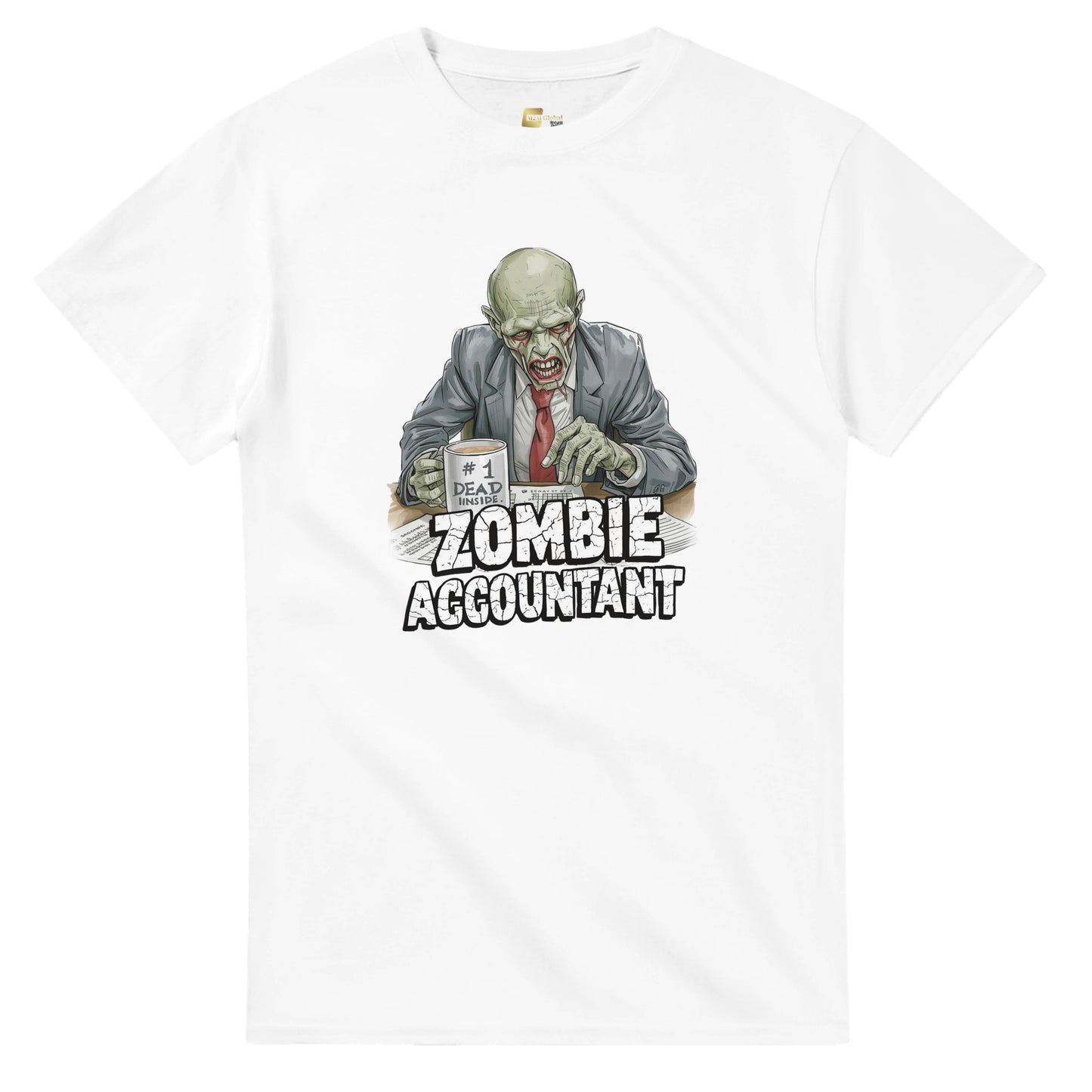 Zombie Accountant graphic design on a Heavyweight T-shirt