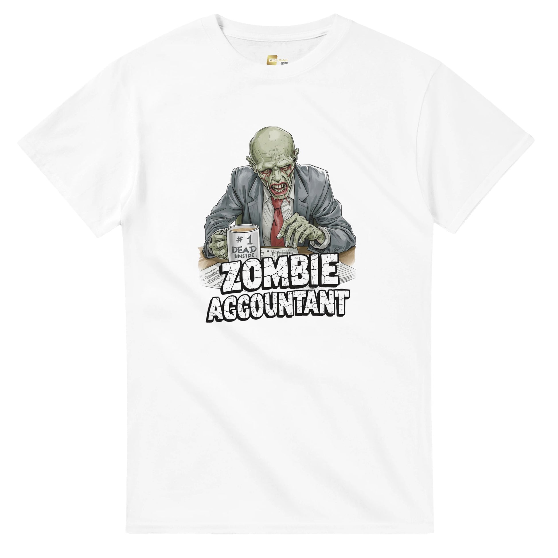 Zombie Accountant graphic design on a Heavyweight T-shirt